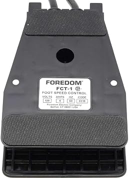 Control, Variable Speed, Foot Pedal, Plastic, SR, L, 3 Prong North American Plug, 115v