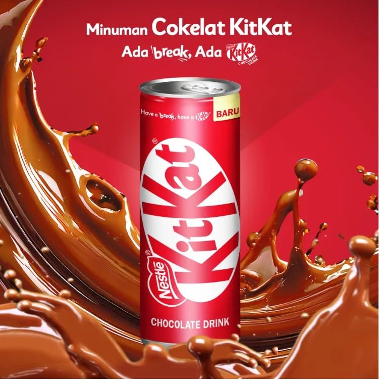KitKat Chocolate Drink, Ready-to-Drink Beverage that Brings the Signature Creamy Milk Chocolate, 220mL X Pack of 3, (Product Of Malaysia) Get Flavourito Kunafa Chocolate 20g Absolutely Free From DECADENT FOODS 2