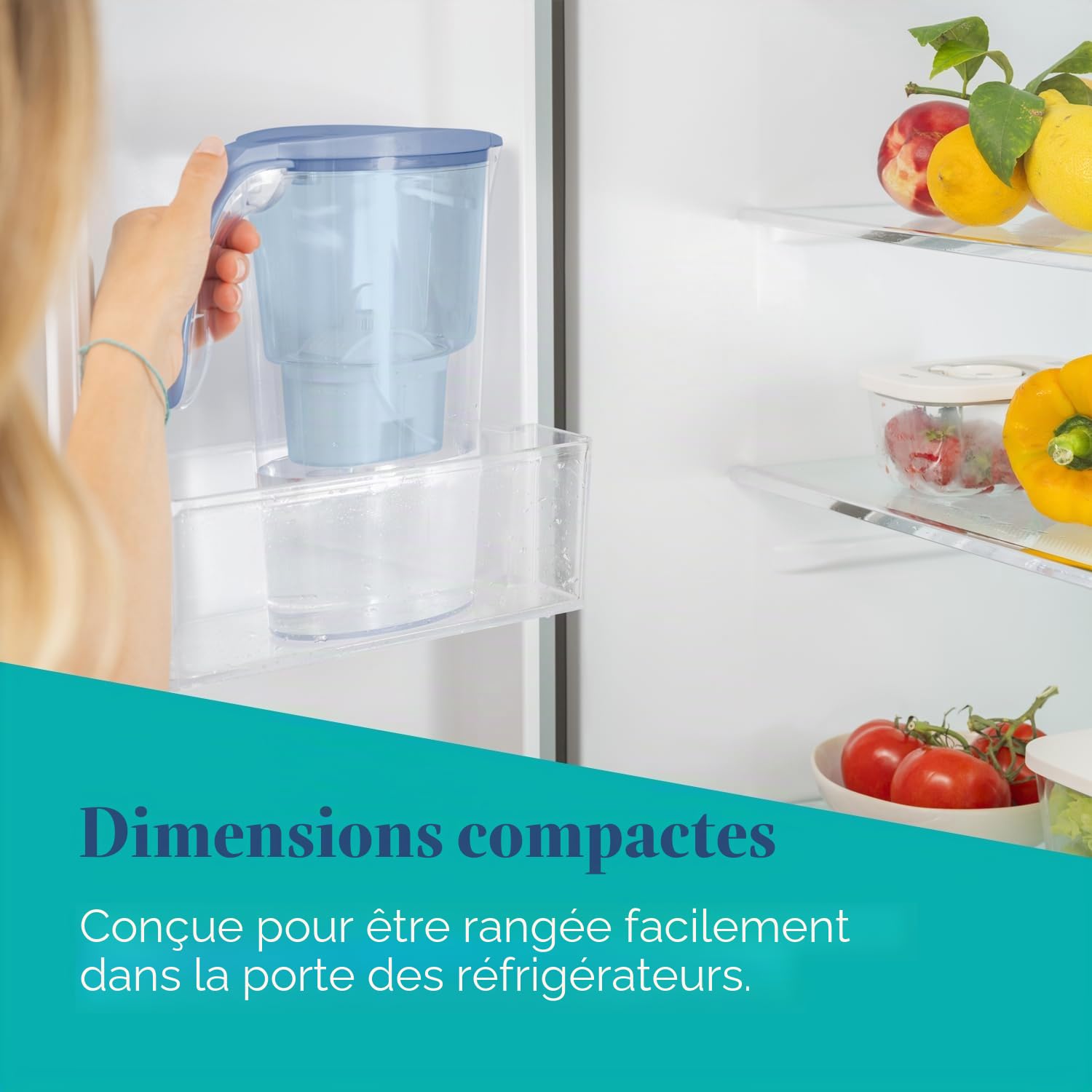 Laica J9074A1 Kit 13 filtres bi-flux et carafe filtrante, 2,3 litres au total, 1,2 litres filtrés