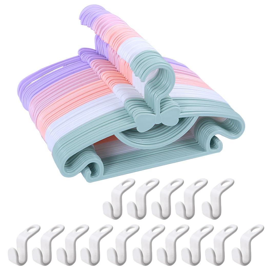 haweeli kleiderbügel Kinderkleiderbügel für Baby-, Kleinkind- und Kinderkleidung und Mäntel (29,5cm, 50er Set)