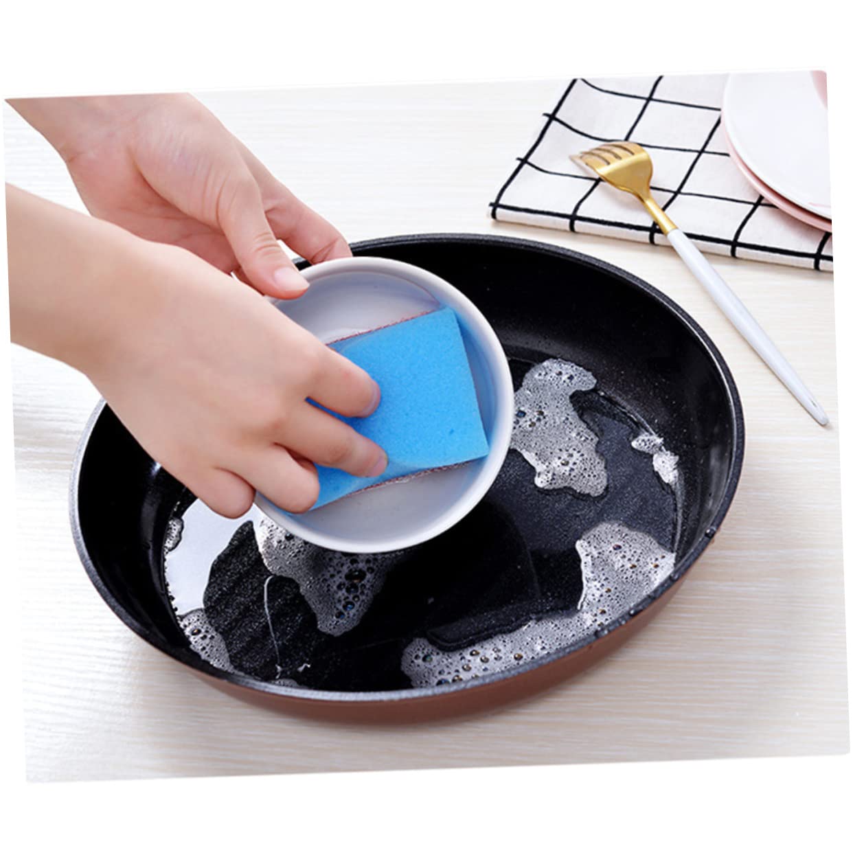 Gatuida 2 Sets Spülschwamm-Pads Spülschwamm Für Die Küche Mehrfarbiger Reinigungsschwamm Für Die Spülmaschine Spülpads 50 Stück * 2
