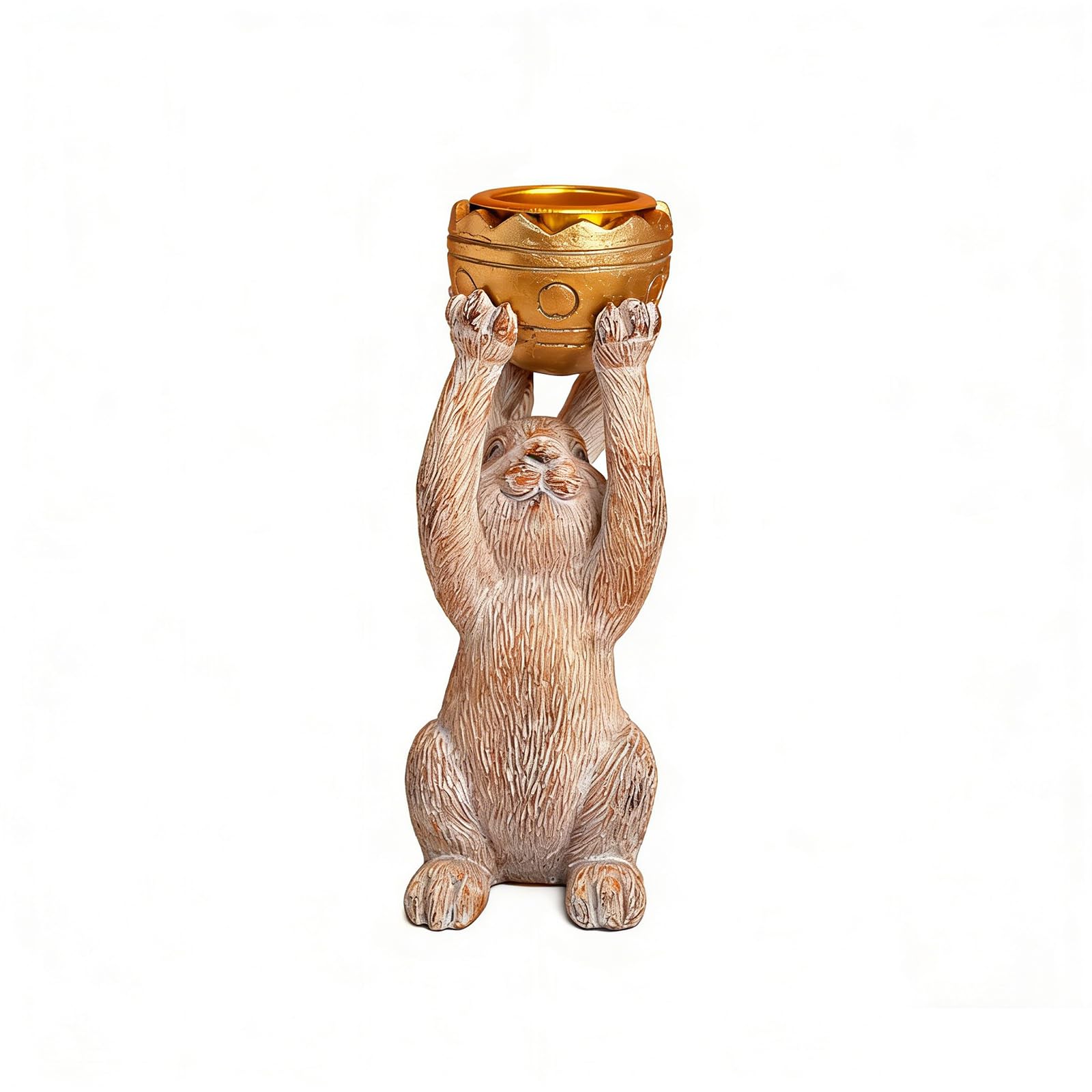 OSNIYAW Handcrafted Resin Creature Holder in Gold and Brown Adds Farmhouse Appeal to Any Room Easter Party Supplies