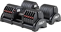 REP Fitness Quickdraw Adjustable Dumbbells 5-60 lbs Pair - Space-Saving, Durable, Quick-Adjust Home Gym Weights
