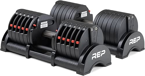 Rep Fitness Quickdraw Adjustable Dumbbells, Multiple weight ranges available including: