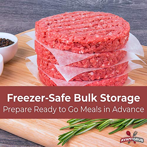 image for Avant Grub Restaurant-Grade Burger Press and Patty Paper Combo Set. Ca