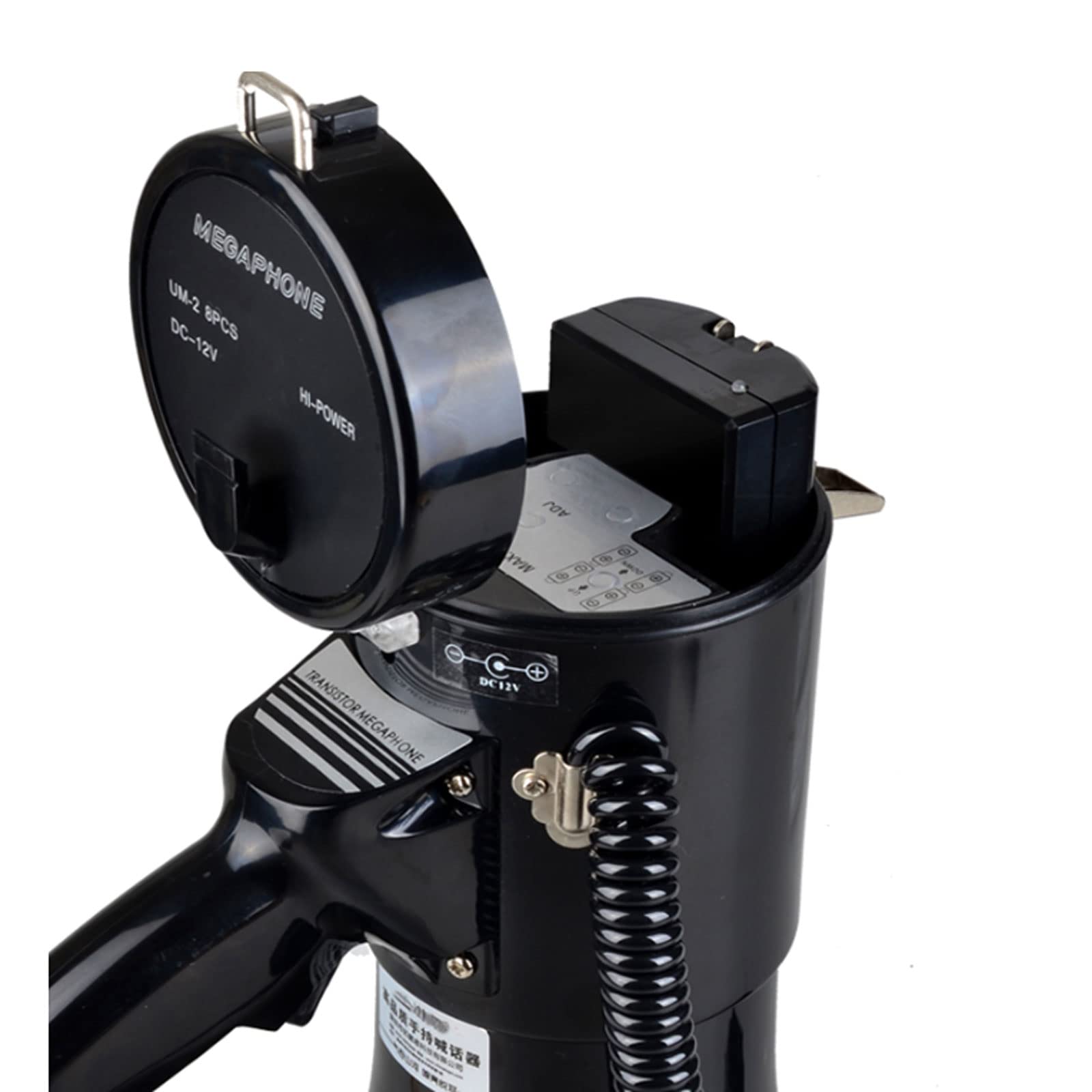 ppARK Megafon Handheld Bullhorn Tragbarer Megaphon-Lautsprecher 50 W Outdoor Shouter Lautsprecher Hohe Härte Lautsprecher Eingebaute Sirene für den Außenbereich TröTe