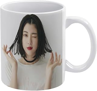 三吉彩花 17 二重構造 マグカップ コーヒー 磁器 耐熱 ハンドル おしゃれ 330ml [並行輸入品]
