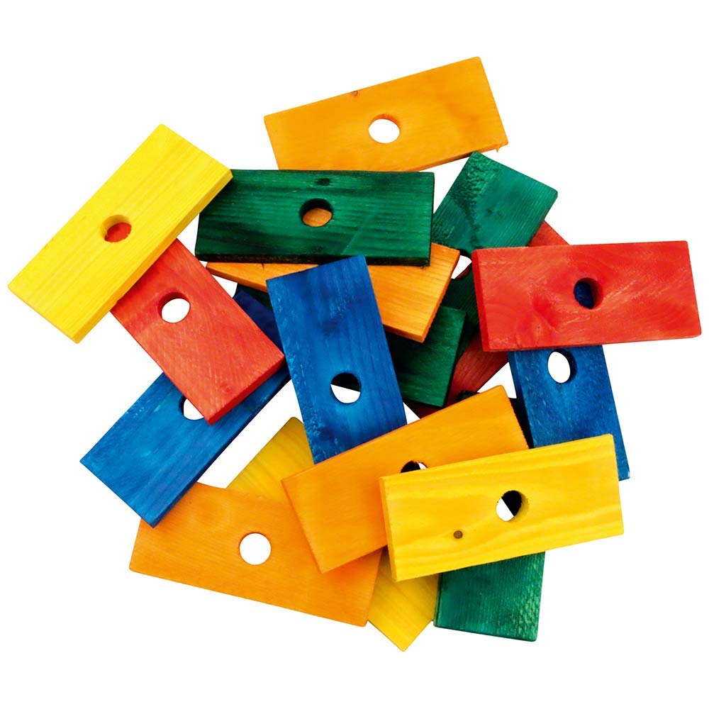 Zoo-Max Coloured Wood Slices - Parrot Toy Part - Pack of 17