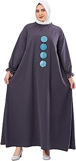 فستان طويل فضفاض كاجوال مع عقد للنساء