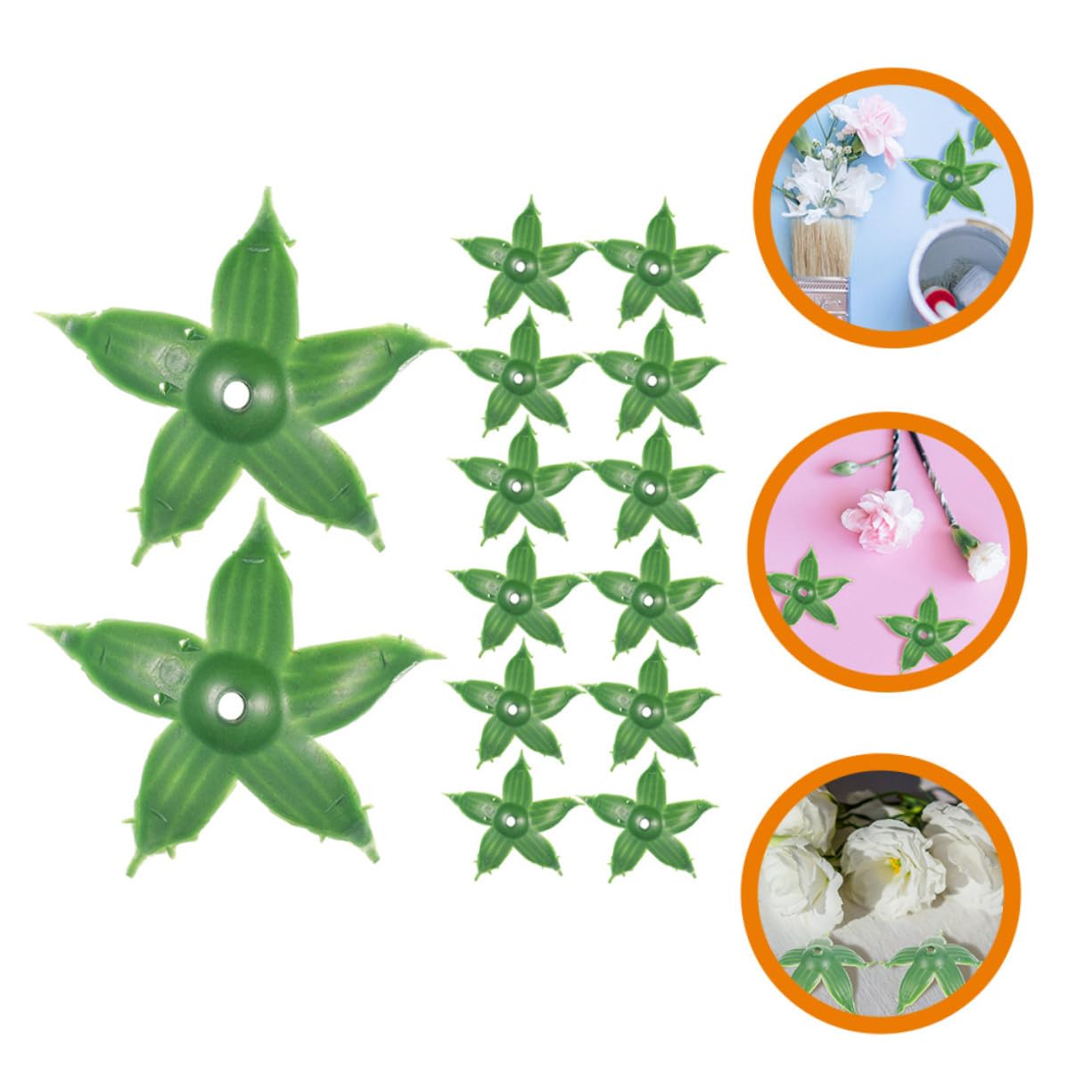 STOBAZA Künstliche Blütenkelche aus Kunststoff Grüne Kelchblätter zum Selbermachen für Blumenbastelprojekte DIY-bastelmaterialien