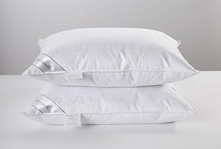 Natural Goose Down&Feather Pair Pillows Insert, Set of 2 Bedding Soft Pillows 100% Soft Cotton King 20x36in
