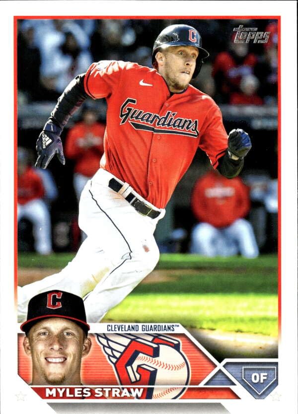Amazon.com: 2023 Topps #474 Myles Straw Cleveland Guardians MLB
