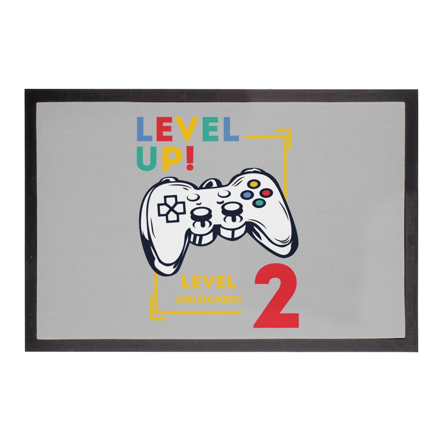 Paillasson Gris de décoration chambre enfant et tapis de sol thème jeux vidéo