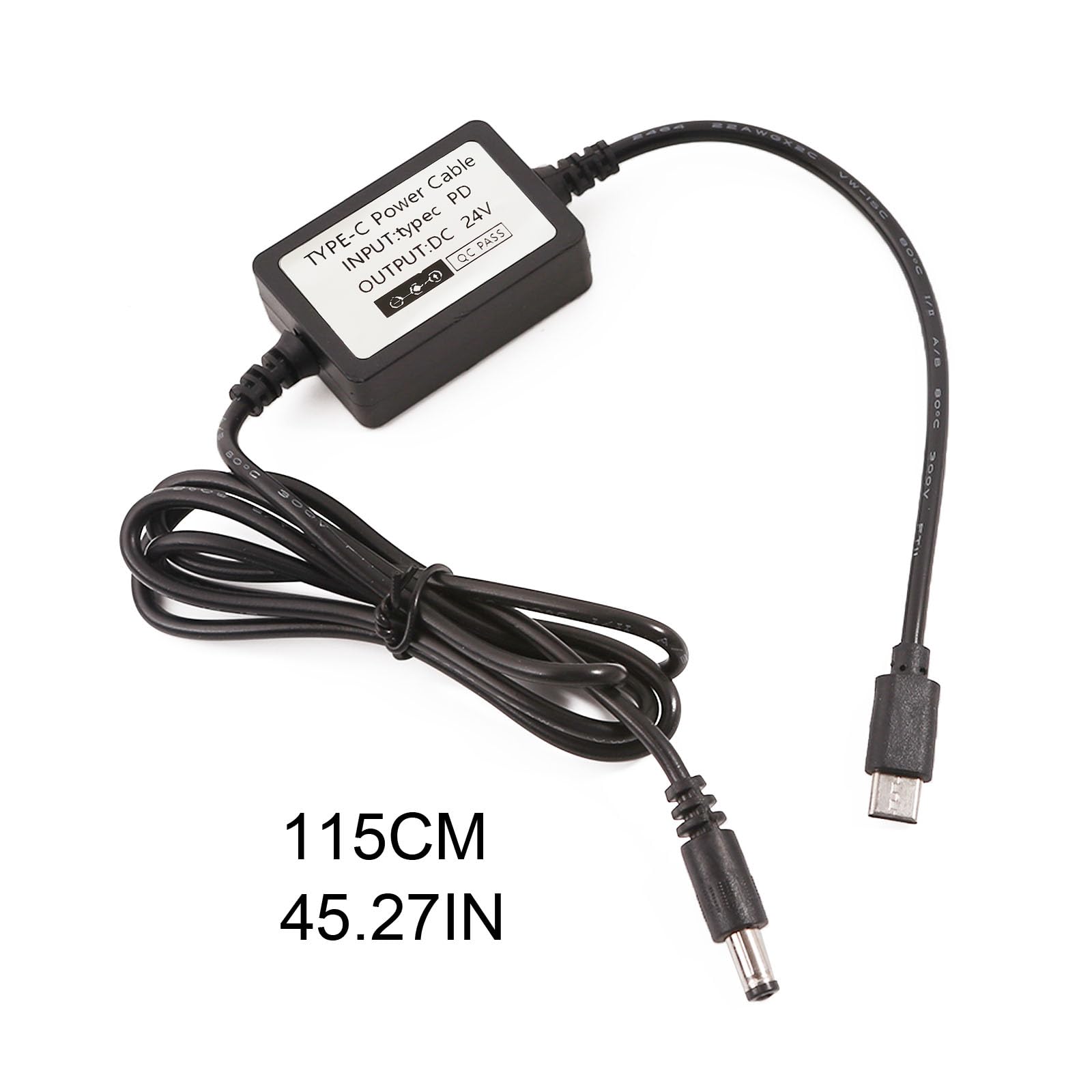 Amazon.co.jp: USB TypeC 20V ～ DC24V 5.5x2.1mm 電源ケーブル 12V