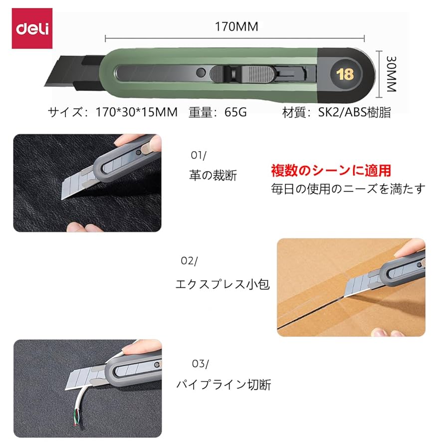 Amazon.co.jp: ZNUJS(さちえ) カッター 万能ツール SK2厚刃