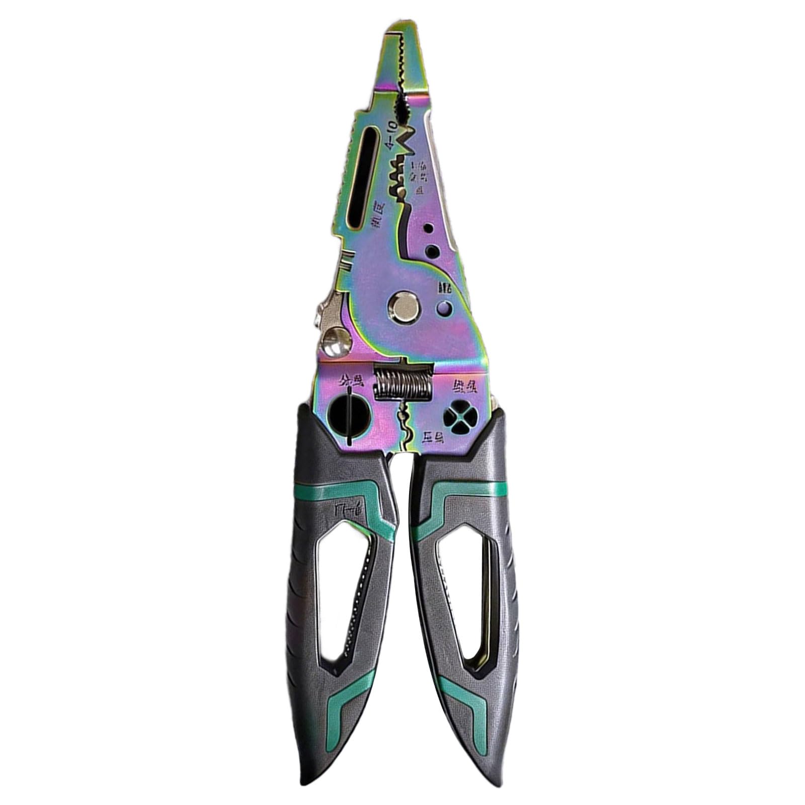 Hardness AntiCorrosion Wire Strippers Sharply Cutting Edges Easy Operate Multifunctional Steel Wire Stripper Crimper with Ergonomic Handle for Effortless Cutting Winding Applications