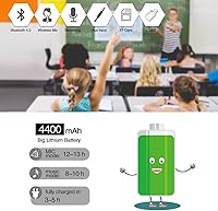 Vista 3 de Amplificador de voz Bluetooth, altavoz de micrófono impermeable, amplificador de auriculares de micrófono inalámbrico, altavoz de megáfono portátil