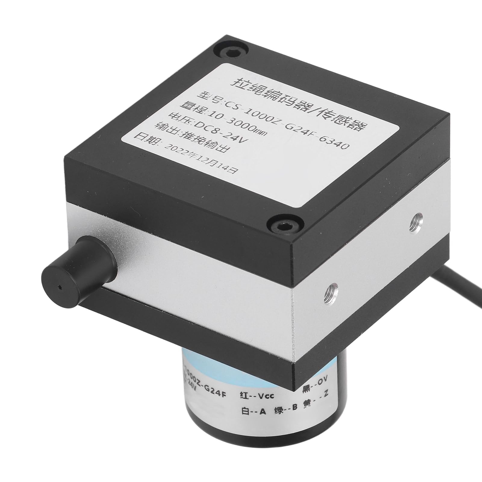 DC8‑24V Draw Wire Encoder Incremental Cable Encoder per Macchina di Prova 10 a 3000 Mm