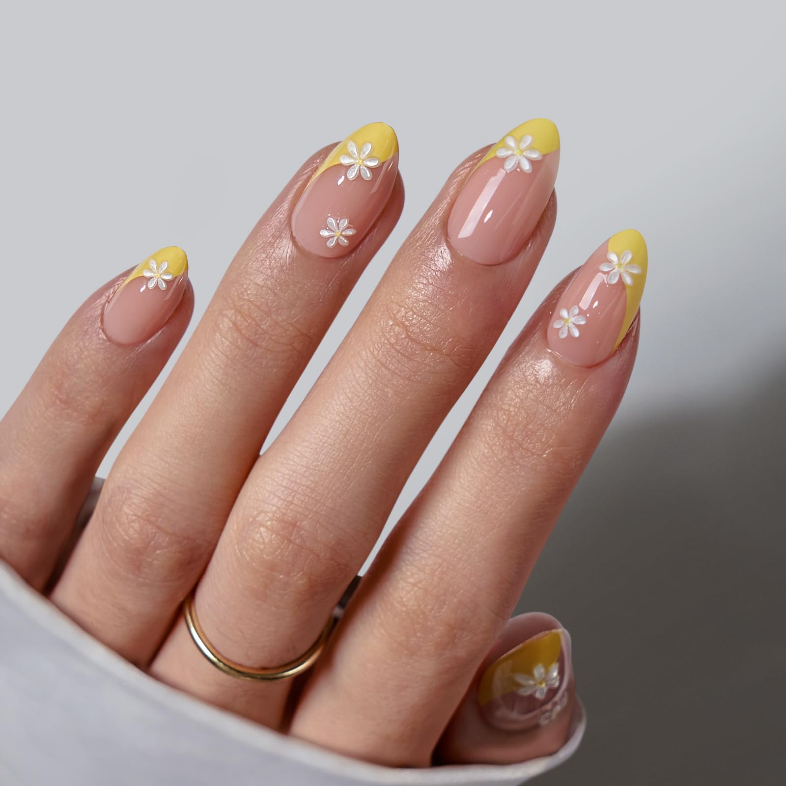 BTArtbox Press On Nails - 32pcs Almond French Tips -9 BTArtbox Press On Nails - 32pcs Almond French Tips -9