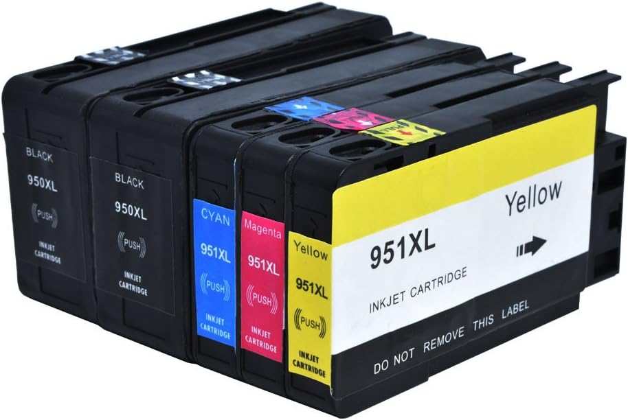 JUSTCOLOR 950XL 951XL Compatible Ink Cartridges Replacement for 950 951 for OfficeJet Pro 8600 8610 8620 8100 8615 8625 8630 251dw 276dw Printer