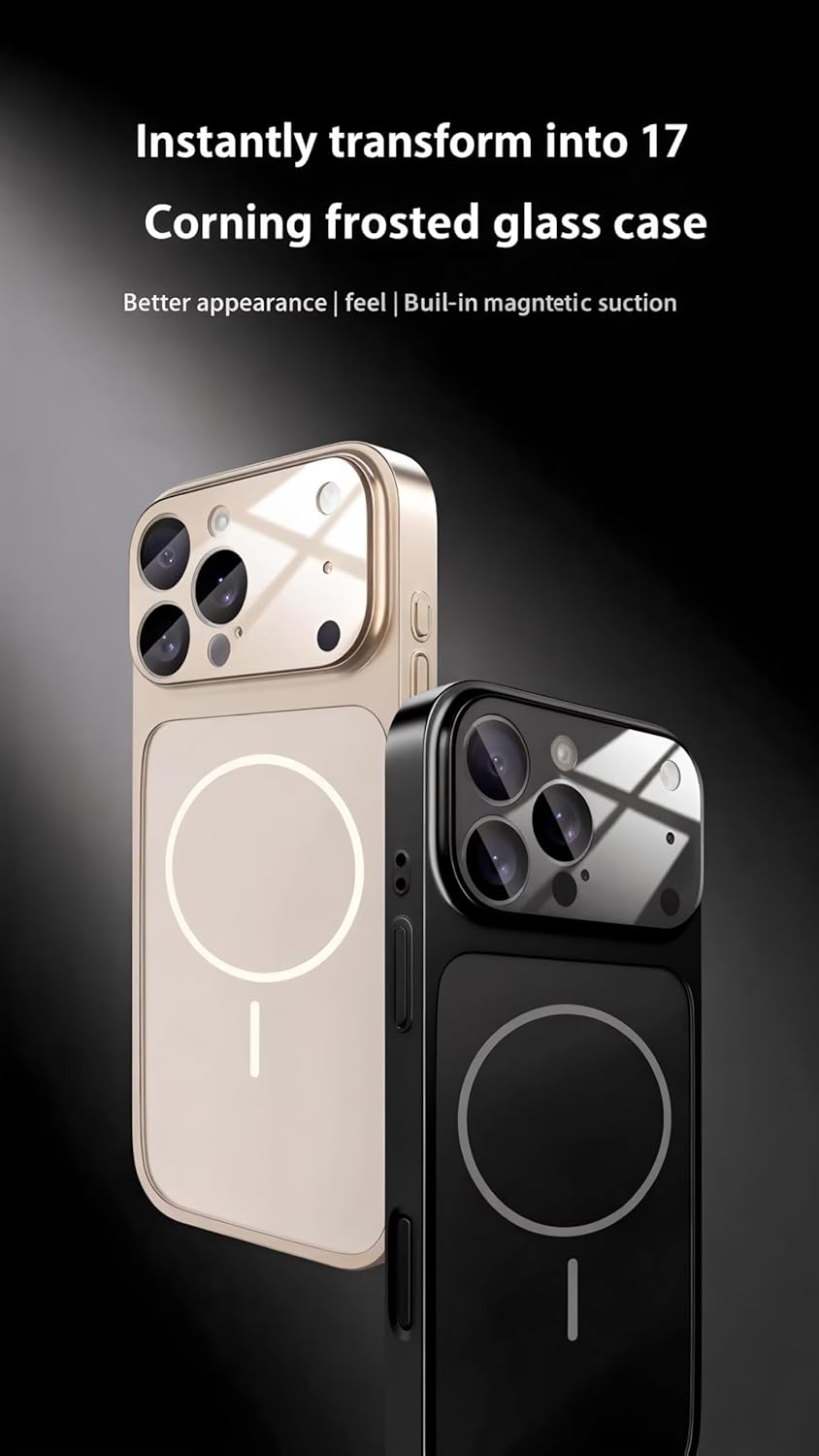 Designed Magnetic Series for iPhone 16 Pro Max Case,[Compatible with MagSafe][Tempered Glass Camera Lens Protection],Luxury Matte Military Grade Drop Protective Hard PC Shockproof Cover,Orange - Image 2