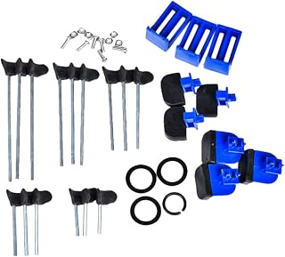 Pottery Trimming Clamp Set for Ceramics, Adjustable Blue Tool