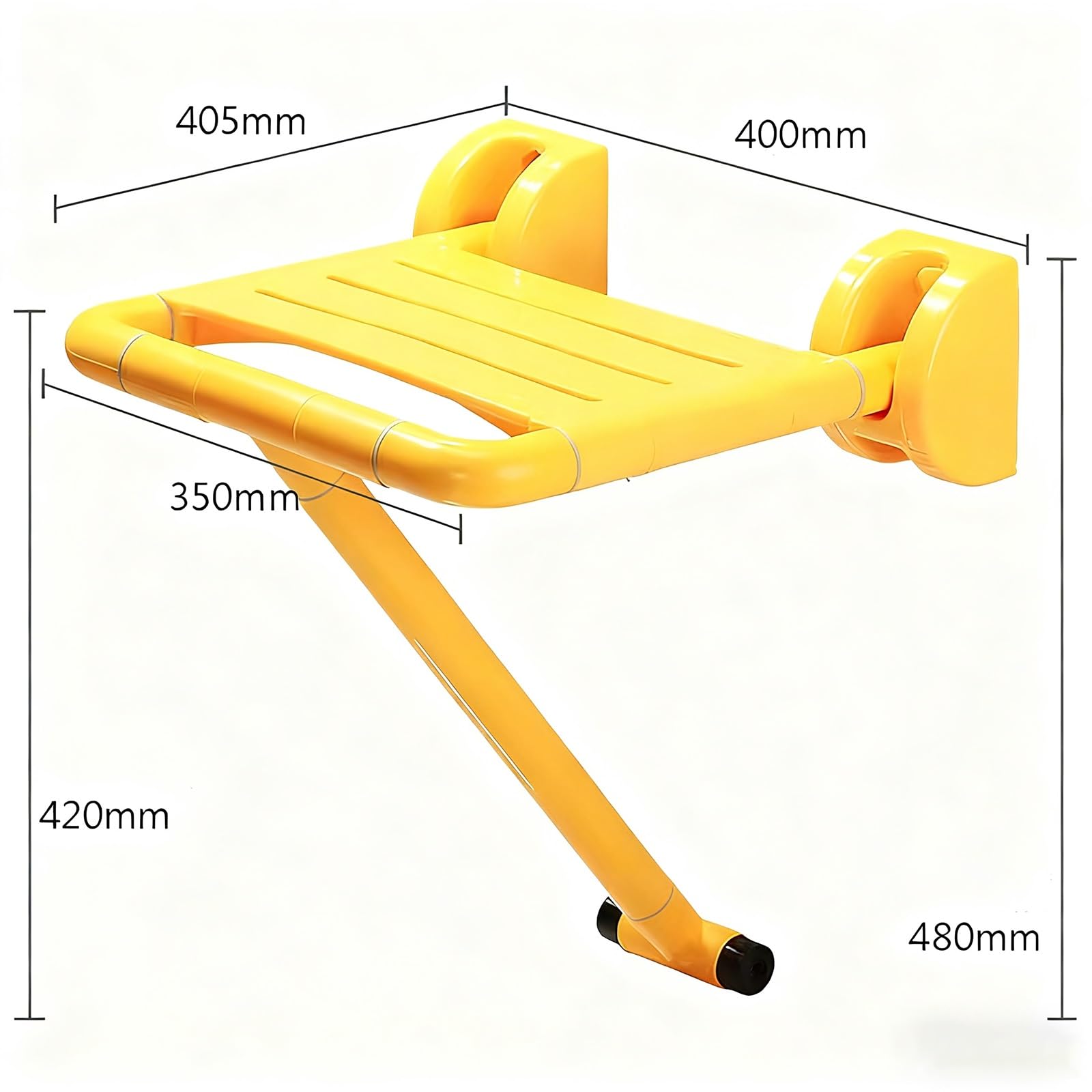 Asiento de Ducha Abatible Taburete de Ducha Montado en La Pared con Pies De Apoyo Sillas Para Ducharse para Personas Mayores Discapacitadas y Mujeres Embarazadas