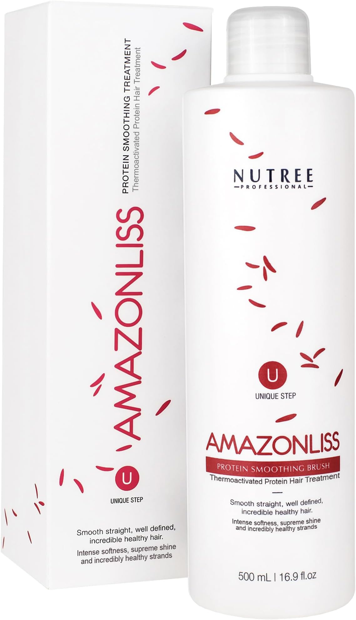 Nutree ProfessionalBrazilian Keratin Hair Treatment One Step Amazonliss Protein Hair Treatment Formaldehyde Free Hair Strengthening Alisado Brasileño Keratina Brasileña (One Step Keratin 16.9 Fl Oz)