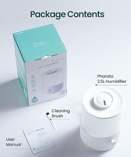 Miniatura 8 de Humidificadores Pharata para Recámara Habitación Grande, Humidificador de Niebla Fría de 2.5L con Difusor de Aceite Esencial, Humidificador de