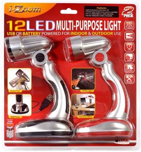 I-Zoom 12 LED Multi Purpose Light-USB Port, (2-Pack)- FL212612BR