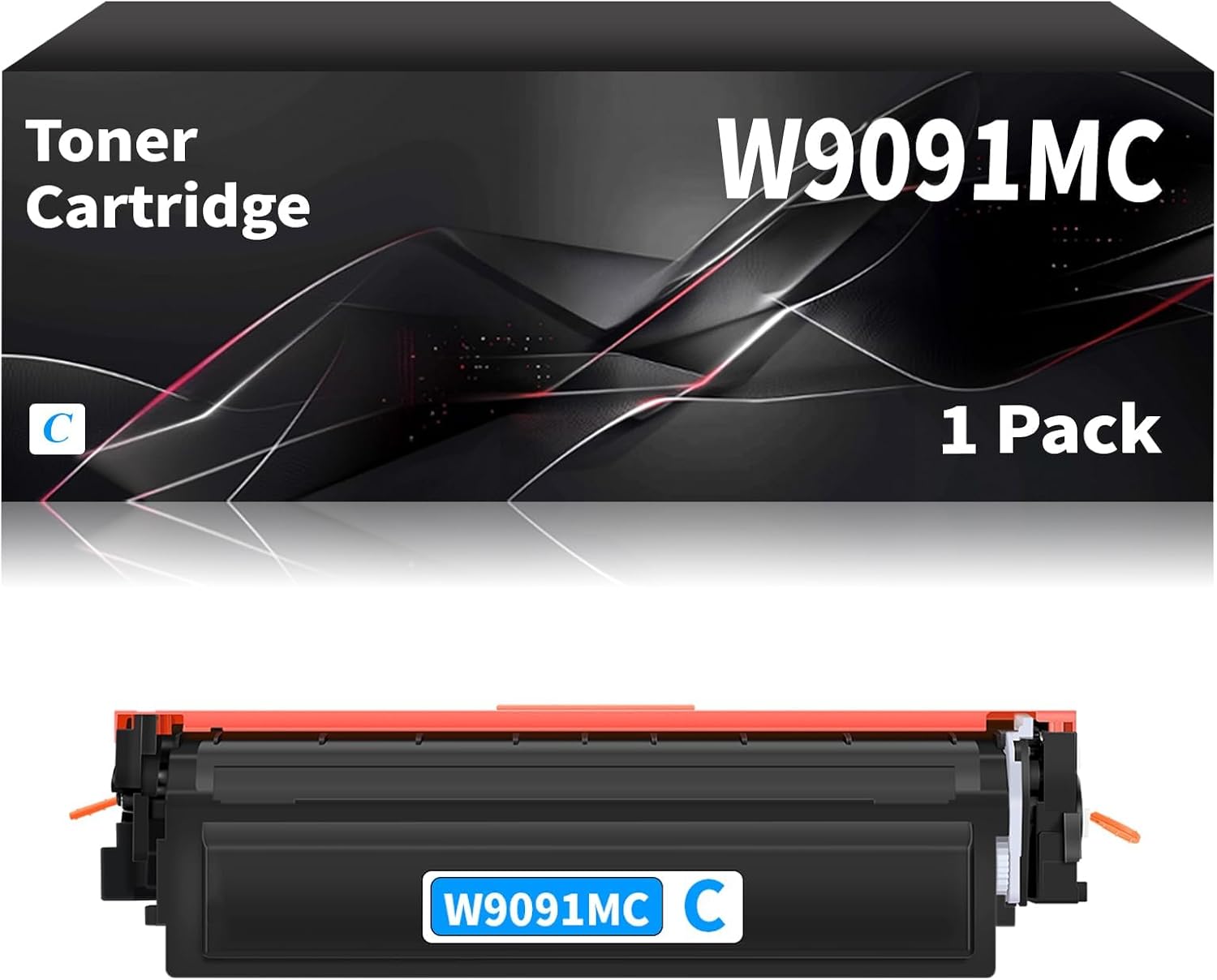 W9090MC Toner Cartridge Compatible for HP W9090MC W9091MC High Capacity Ink Cartridges Replacement for HP Color LaserJet Managed E45028dn MFP E47528f Printers 1 Pack (Cyan)