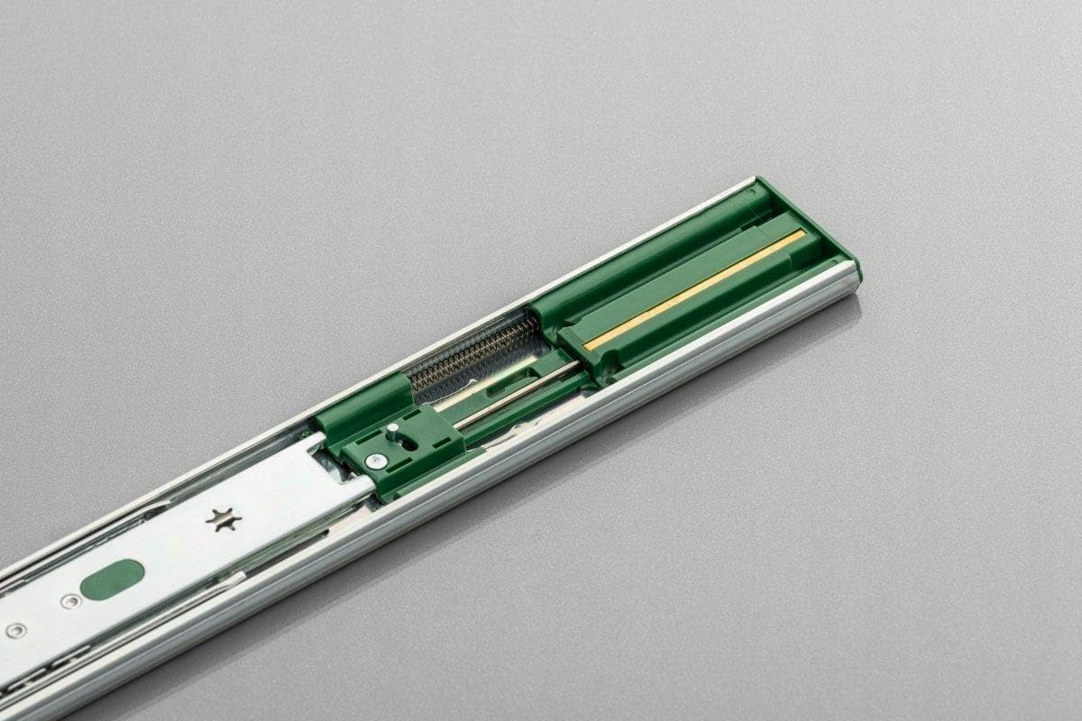 GTV - Drawer Runners H45 Versalite Plus+, Ball Guide with Damping, H = 45 mm, Sledge min Soft-Close Mechanism, Load Capacity 40 kg, Easy and Quick Installation