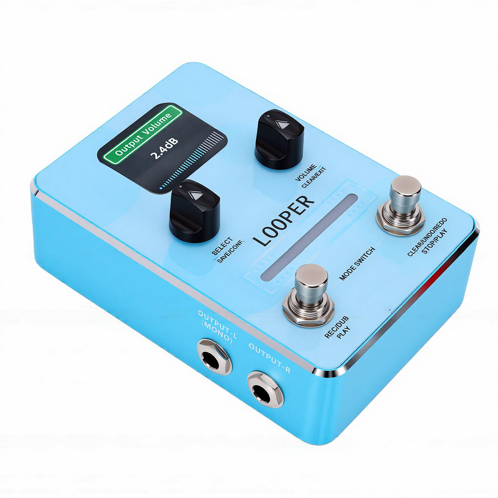 Pedale Looper per Chitarra, Overdub Looper Illimitato con Audio a 44,1 KHz e Display LED per la Scrittura di Canzoni Dal Vivo