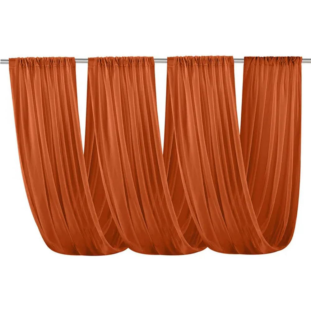 PLQWMR Wedding Ceiling Drapes, White Chiffon Drapes for Wedding Decor, Party Decorations, Stage Curtains, and Ceremony Backdrops