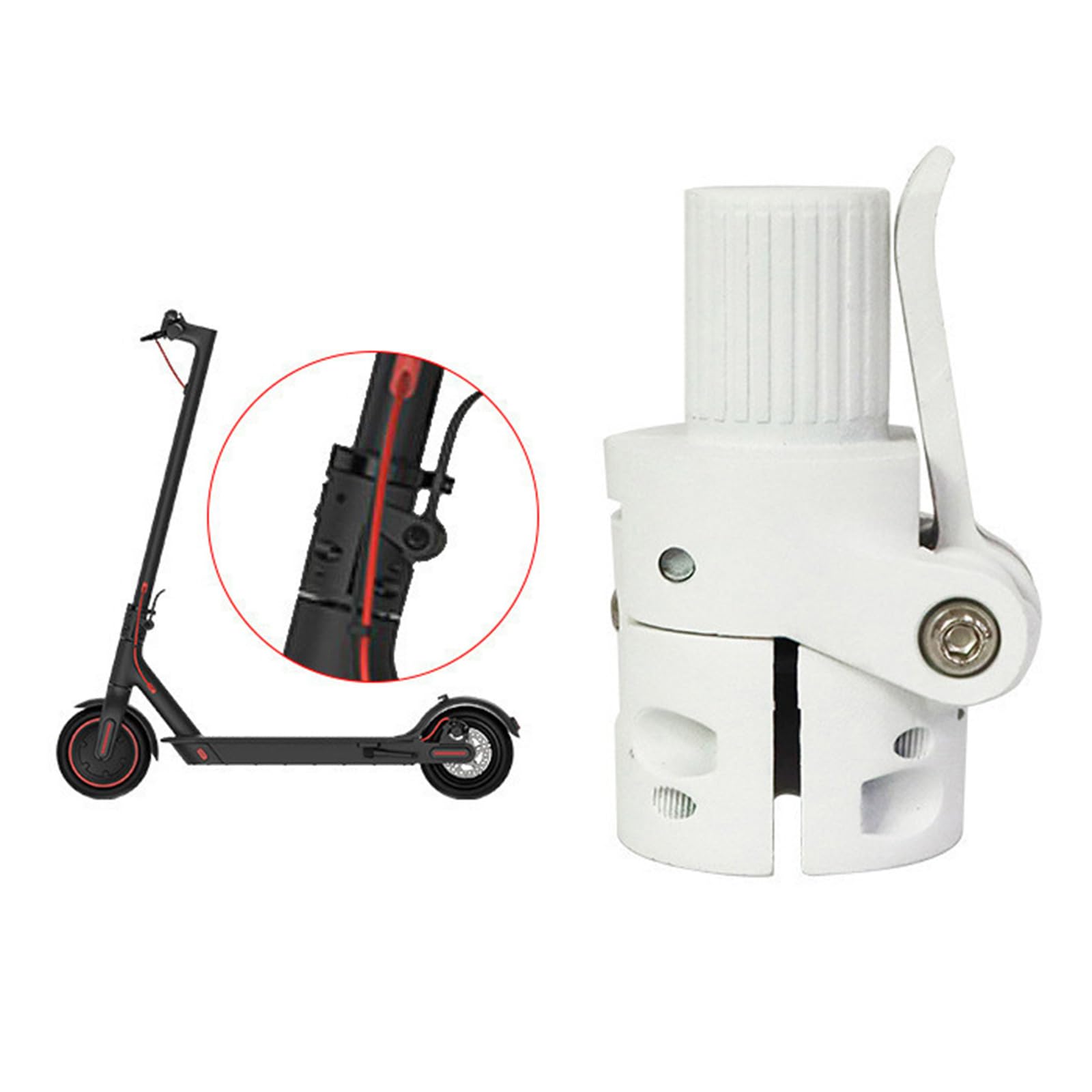 Asta Pieghevole Per Scooter Elettrico - Regolabile In Altezza, Sgancio Rapido, Lega Alluminio