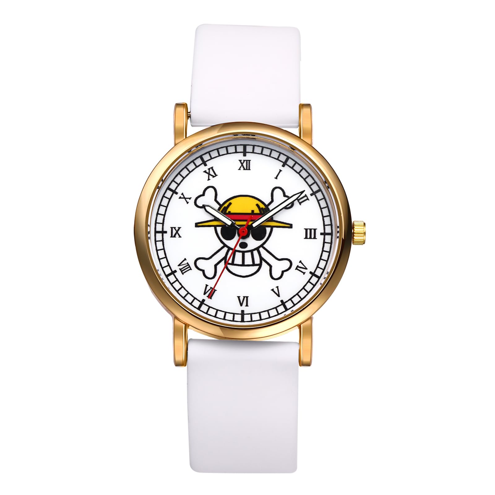 OIDEA Unisex Armbanduhr Silikon Kinderuhr: Totenkopf Anime Ninja Silikonarmband mit Römischer Zifferblatt Schädel Uhr Geschenk für Junge Mädchen Herren Damen