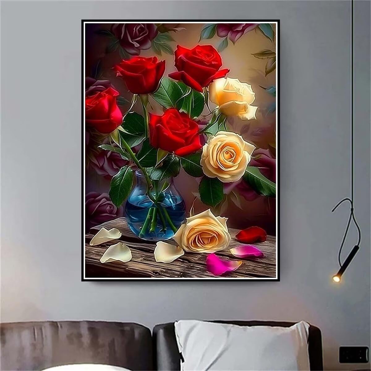 Amazon | ダイヤモンドアート 薔薇 5D ダイヤモンドアート キット