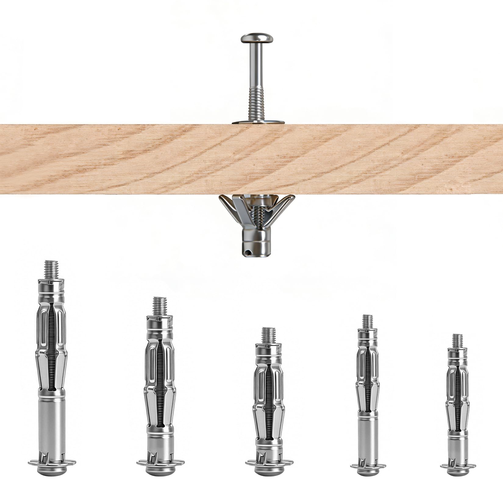 37 Sets Hollow Wall Anchors, Cavity Wall Fixings for Plasterboard Screws, Hollow Wall Fixings Anchors, Heavy Duty Drywall Anchorss, for Plasterboard Fixingss, Brick, Wood, Metal, Concrete, Masonry