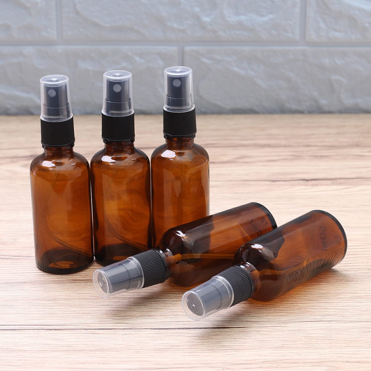 FOMIYES 20stücke Glas-sprühflaschen Leere Reise-sprühfläschchen mit Drucksprayfunktion Auslaufsicher und Bruchfest für Ätherische Öle und Kosmetik