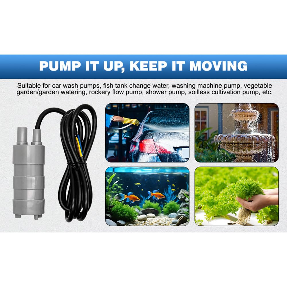 Pompa dell'acqua sommergibile Riloer 12V, sostituzione della pompa balena ad alto flusso per T-hetford WC C200 C200CW C2 C400, accessori camper universali per camper