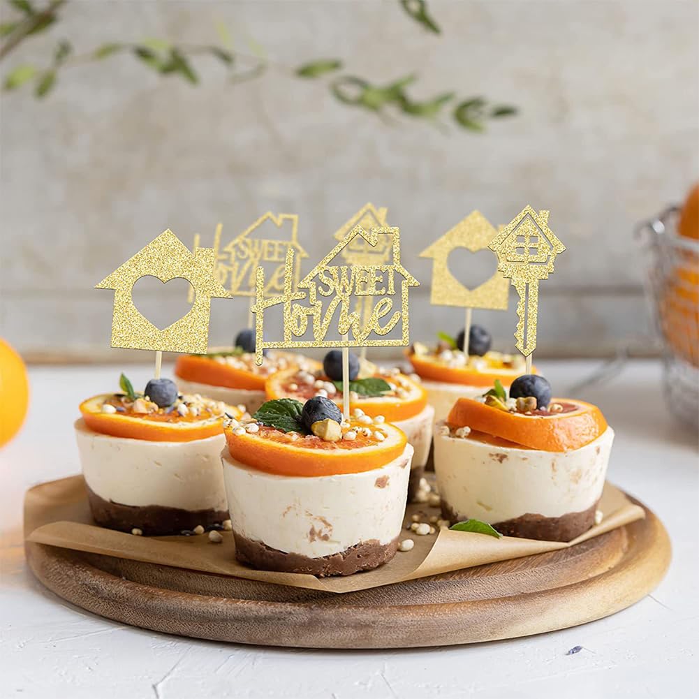 Sweet Home Cake Topper – Glitzernde „Süßes Zuhause“-Deko Für Kuchen, Perfekt Für Einweihungspartys