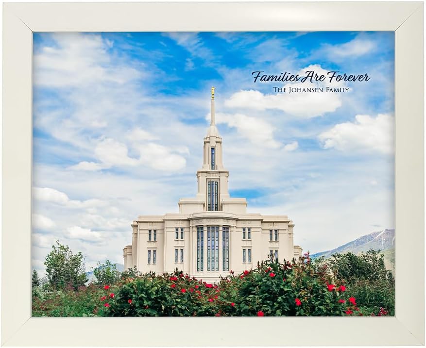 Payson Red Blossoms Photograph LDS Temple Art And Decor For Home And Family (Unframed Rolled Print, 16x20)
