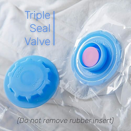 Miniatura 5 de Bolsas de sellado de compresión para almacenamiento al vacío, ahorro de espacio para ropa, ropa de cama, manta, edredón con bomba de mano para