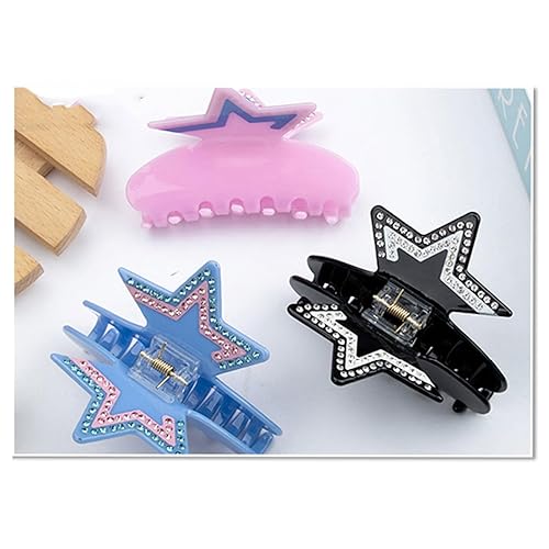 Shimmering Star Hair Claw Clip - Strong Grip Hair Holder(Pink1)
