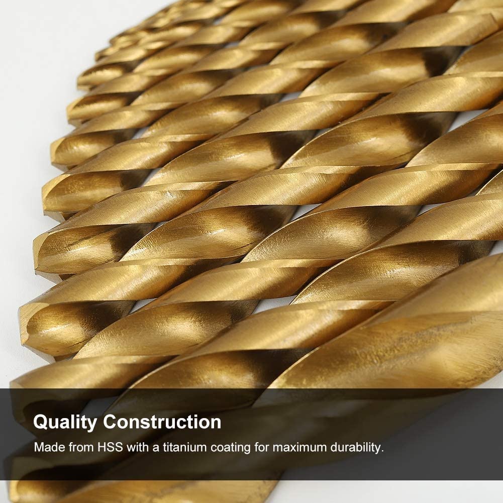 Juego de Brocas de Titanio de 99 Piezas para Acero, Madera, plástico, Metal, Cobre, aleación de Aluminio con Estuche de Almacenamiento (Color : A, Tamaño : 99 Pcs) (A 99 Pcs)