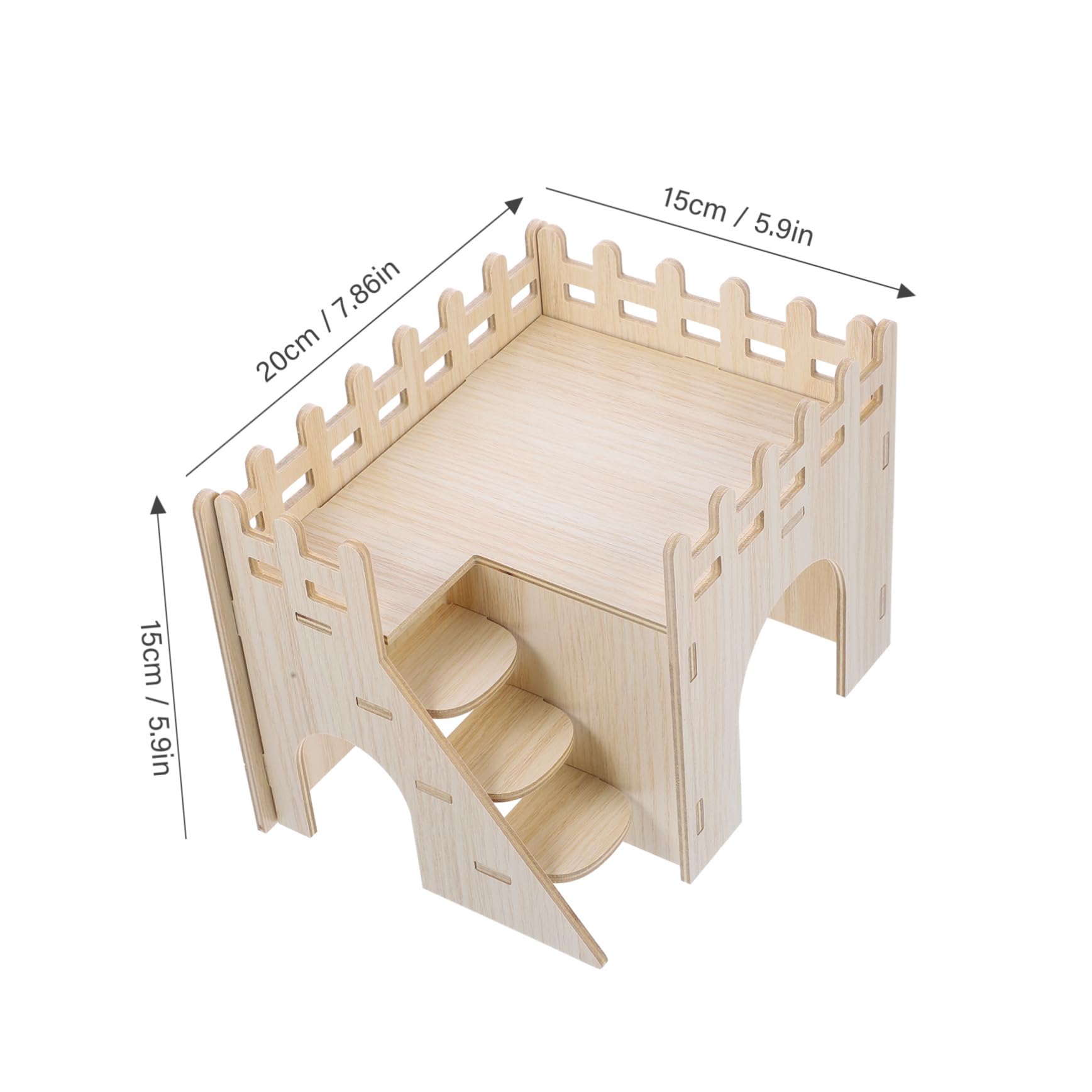 VANZACK 1 Set Wooden Hamster Hideout House Versatile Sleeping Retreat for Hamsters Guinea Pigs and Pets Natural Design for Play and Resting