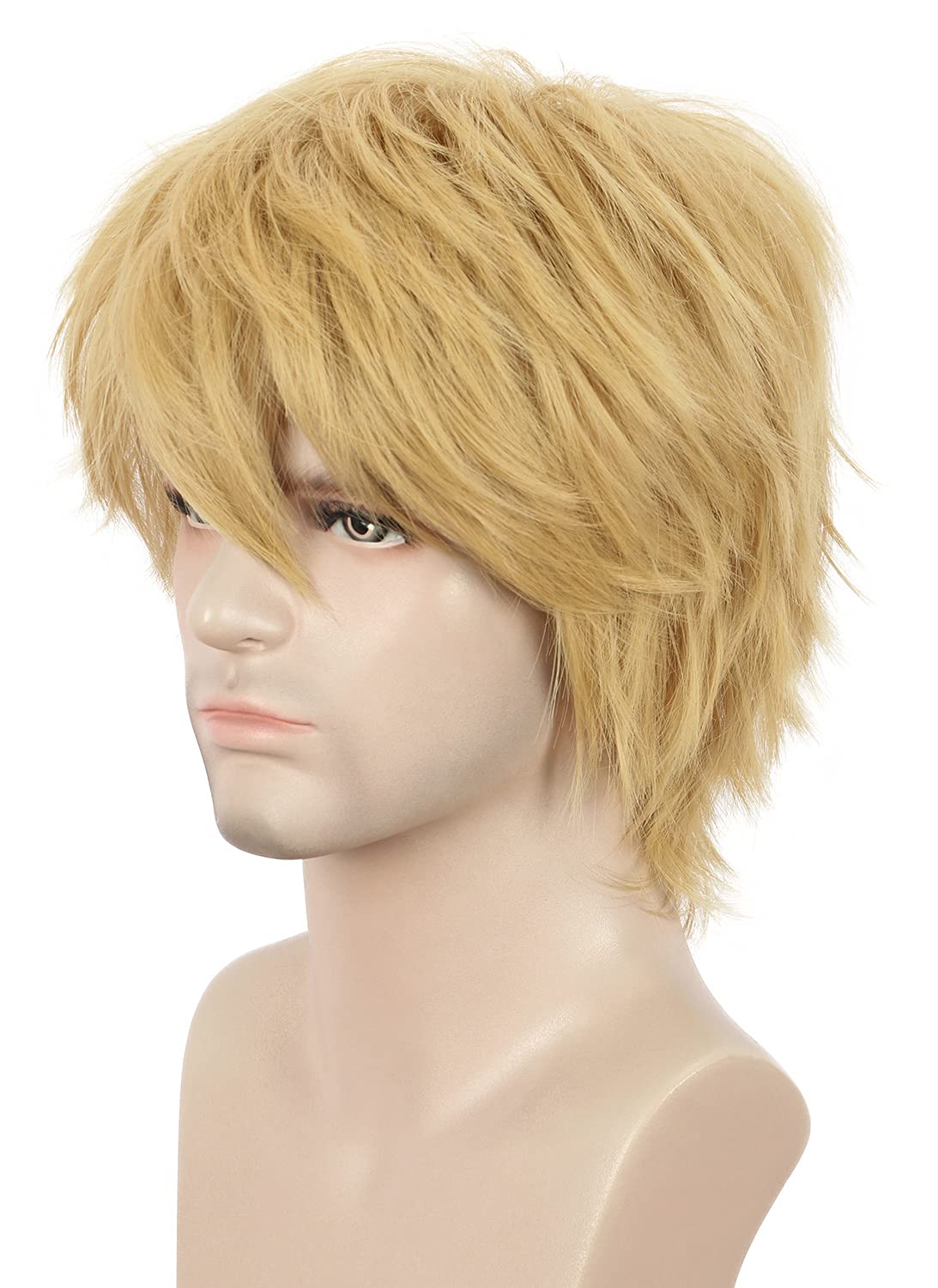 karlery Adult Short Blonde Wig with Bangs Halloween Cosplay Costume Party Wig - Image 2