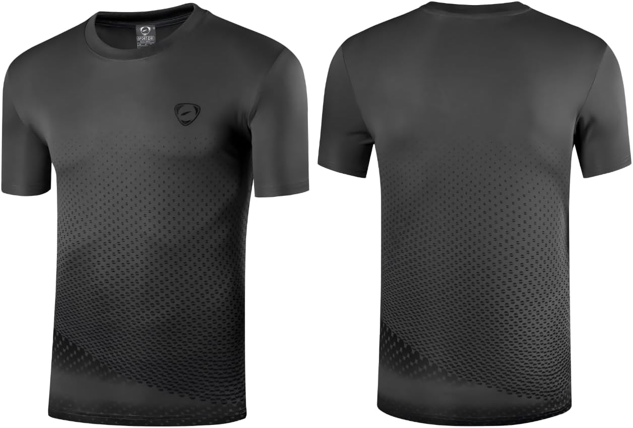 5 Pack Men's Active Quick Dry T Shirts Athletic Running Gym Workout Sport Tee Shirt Tshirt Golf Tennis Tops Bulk LSL229_5Pack