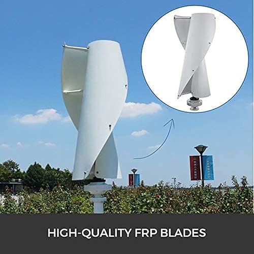 Miniatura 4 de Spiral Wind Power Turbine Generator, 8000W Wind Turbine 12V/24V Spiral Vertical-Shaft Wind Turbine Generator Windmill for Home Outdoor Garden Boat