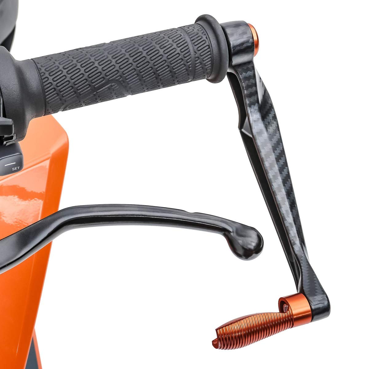 Hebelschützer für KTM 1190 RC8 / R X6, Motorradhebelprotektoren, Aluminium, 100% Aluminium, Orange, schwarz